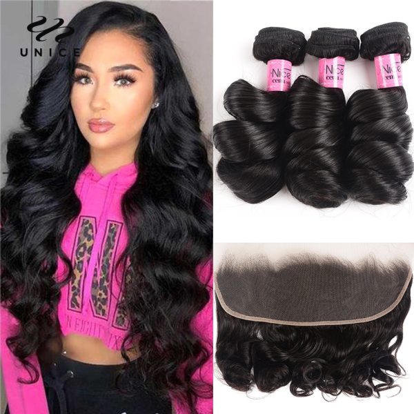 UNice Hair Kysiss Series Brazilian Loose Wave 4x4 Lace Closure