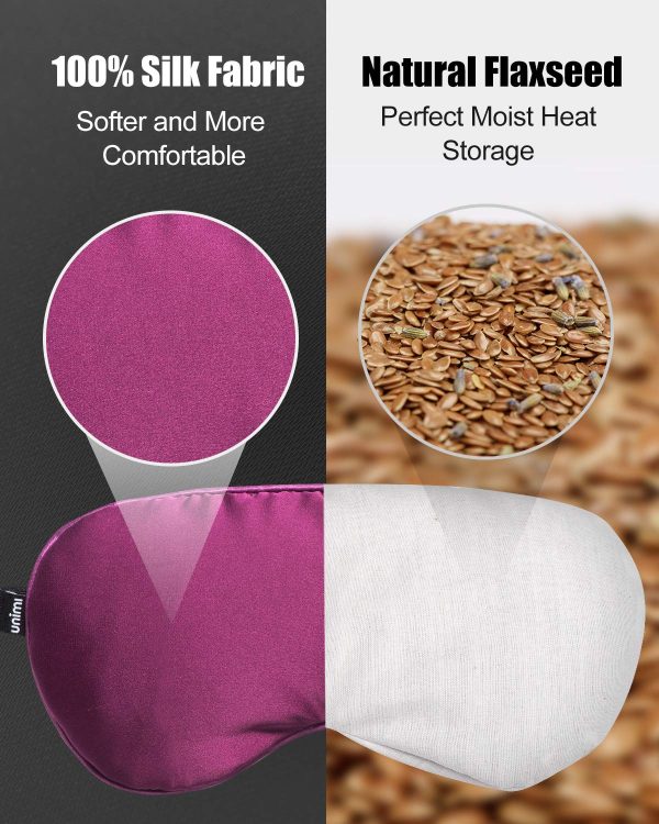 Unimi Heated Eye Mask for Dry Eyes, Microwaveble Moist Eye Compress