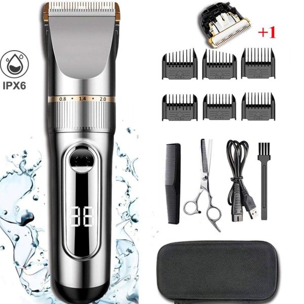 Upgraded Cordless Electric Hair Clippers 2-Speed Professional Rechargeable