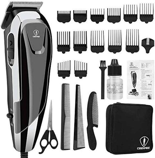 [Upgraded] WONER 14-Piece Hair Cutting Kits, Cordless Hair Clippers Hair