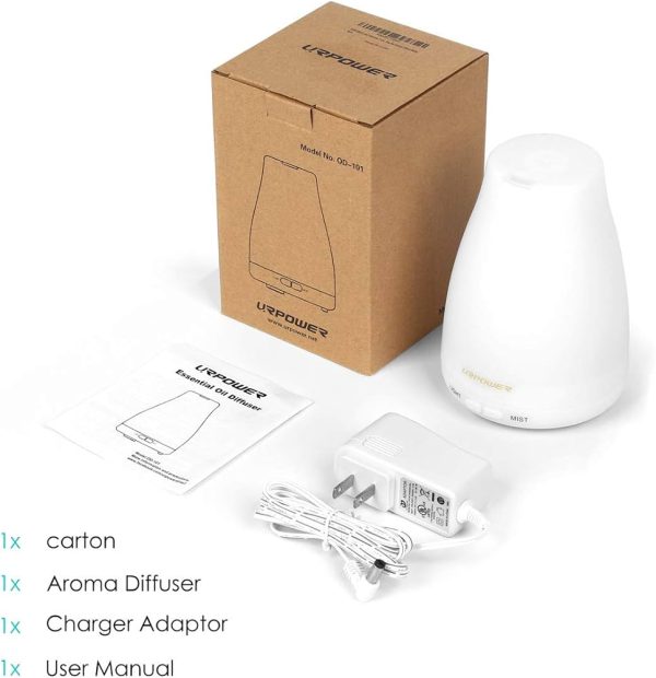 URPOWER Essential Oil Diffuser, 2 Pack Aromatherapy