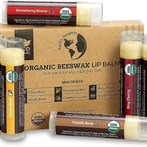 USDA Organic Lip Balm 6-Pack by Earth's Daughter