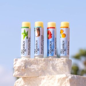 USDA Organic Lip Balm by Sky Organics – 6 Pack Assorted Flavors
