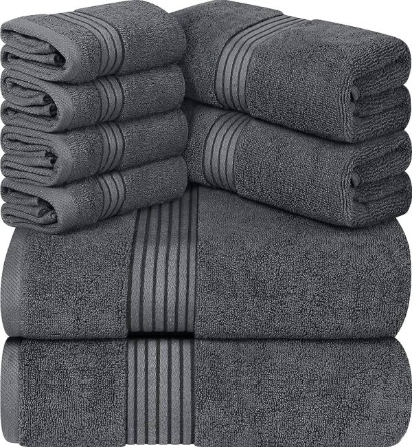Utopia Towels Grey Towel Set, 2 Bath Towels