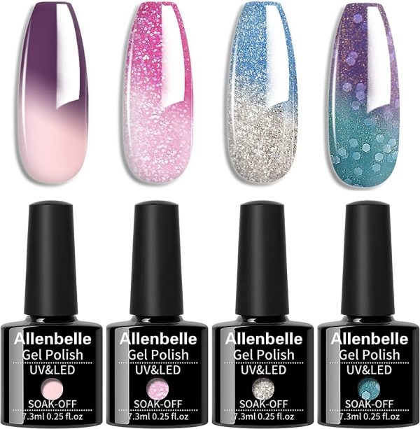 UV LED Gel Nail Polish Set Mood Color Changing Gel Polish Set