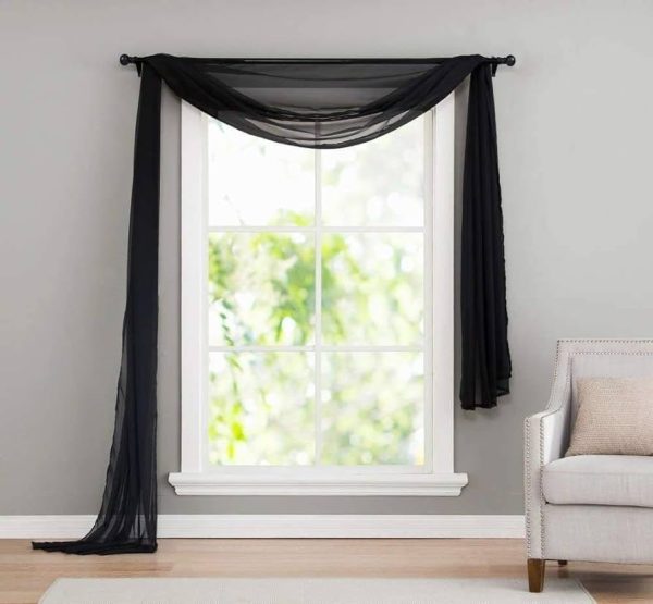 Valance Topper Long Window Treatment Scarves
