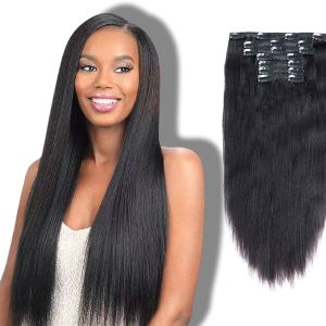 Vanalia 9A Perm Yaky hair extensions clip in human hair