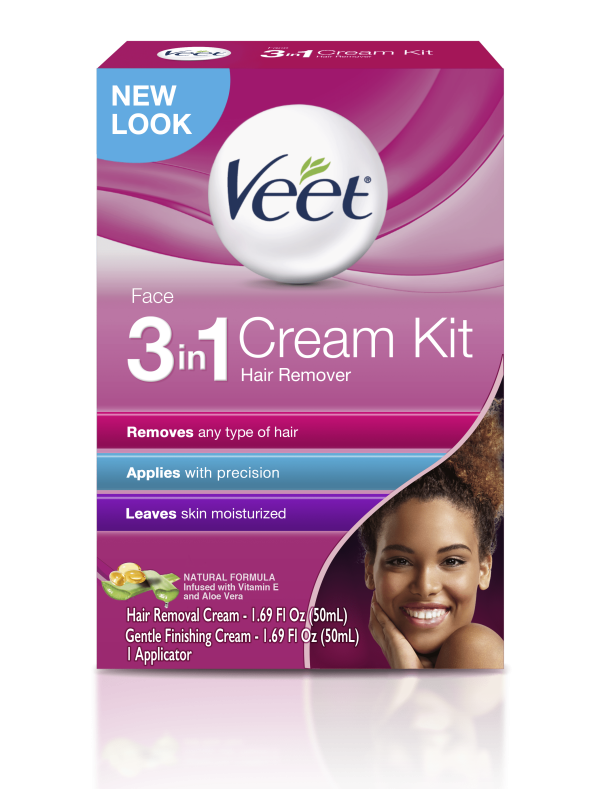 VEET 3-in-1 Face Cream Hair Remover Kit