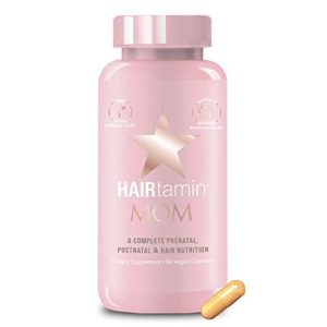 Vegan Hair Health Supplement for Prenatal and Postpartum Mothers.