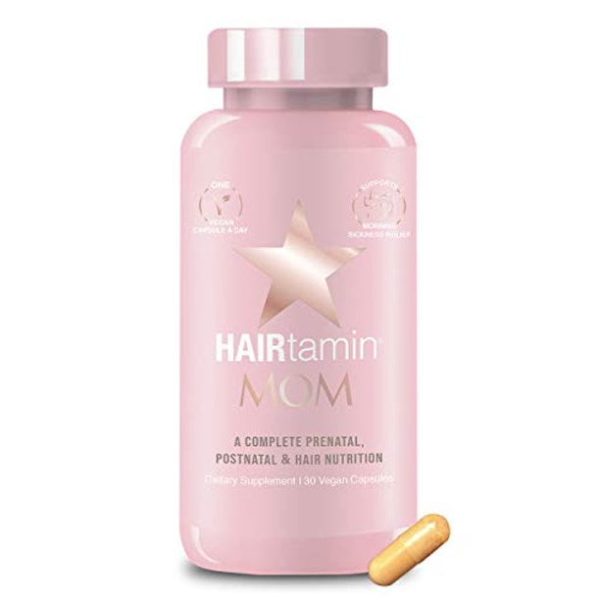 Vegan Hair Health Supplement for Prenatal and Postpartum Mothers.