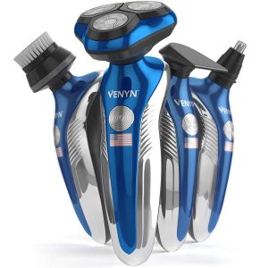 Venyn 4 In 1 Richor Rotatory Electric Shaver - Works for Wet, Dry Beard