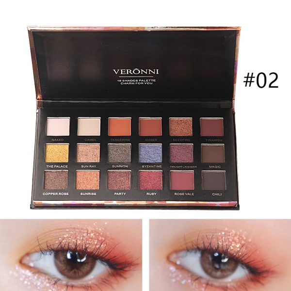 VERONNI 18 Colors Eyeshadow Makeup Palette