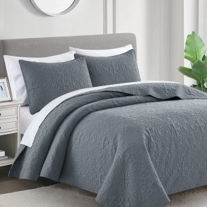 Vessia Luxury 3-Piece Bed Quilt Set Full/Queen Size