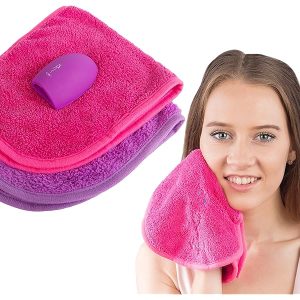 VIDI Luxury Reusable Make up Remover Cloth (2 Pack) and Makeup Brush Cleaner