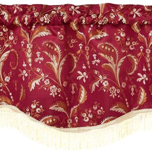 Violet Linen Luxury Damask Window Valance