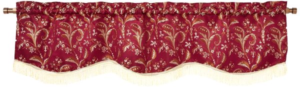 Violet Linen Luxury Damask Window Valance