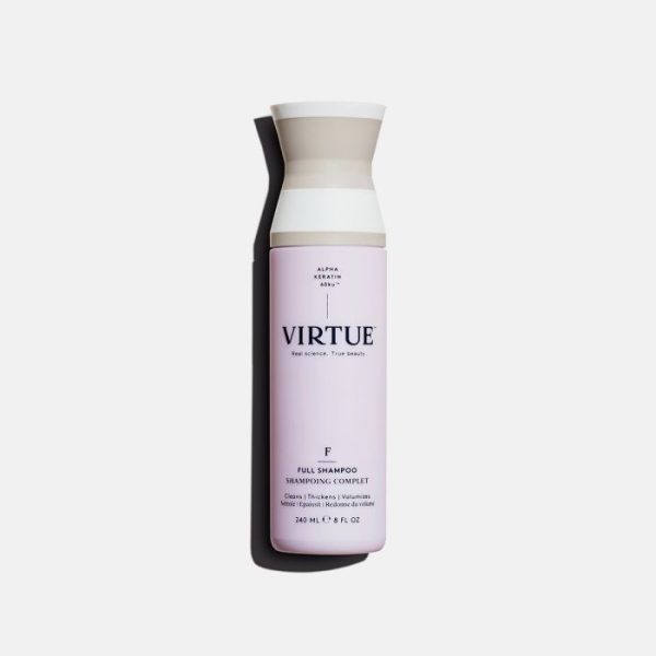 VIRTUE Full Shampoo 8 FL OZ | Alpha Keratin Thickens, Volumizes Hair