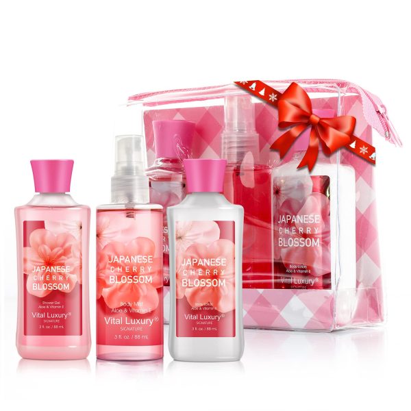 Vital Luxury Bath & Body Care Gift Set - Home Spa Set with Body Lotion