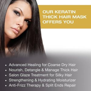 Vitamins Hair Mask Repair Treatment - Thick Coarse Dry and Damaged Hair