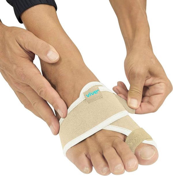 Vive Bunion Brace (Pair) - Big Toe Corrector Straightener with Splint