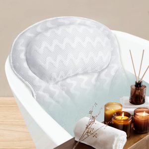 Viventive Luxury Spa Bath Pillow with Head, Neck, Shoulder and Back Support