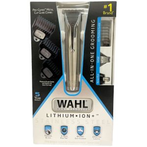 Wahl Stainless Steel Lithium Ion+ Beard Trimmer for Men, Hair Clippers