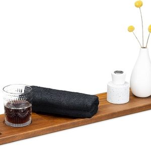Walnut Bathtub Tray Caddy Tub Holder for Tablet