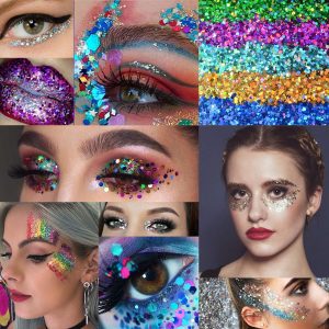 Warmfits Holographic Chunky Glitter 12 Colors Total 120g Face Body Eye