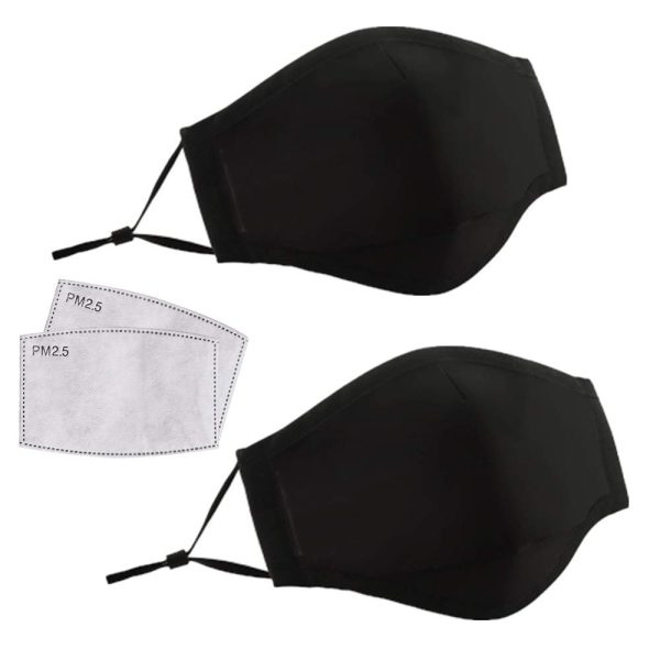 Washable Respirator Mask PM2.5 Carbon Filter Mask Black
