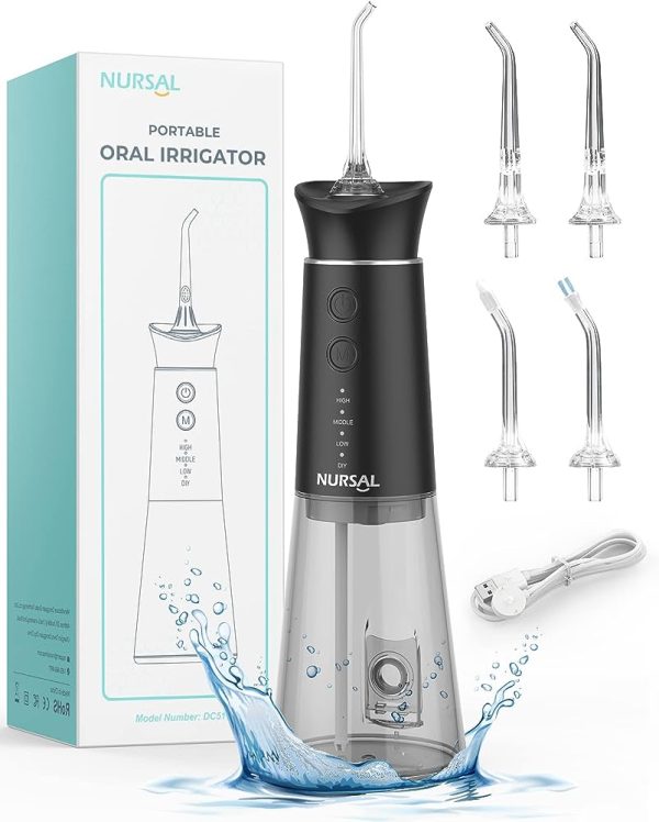 Water Dental Flosser with Magnetic Charging for Teeth Cleaning