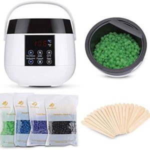 Wax Warmer for Hair Removal with 4 Flavors Hard Wax Beans