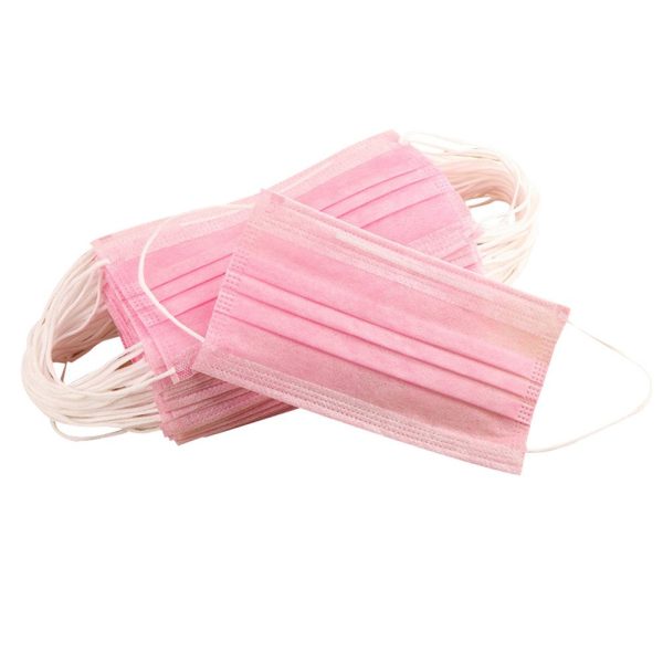 WensLTD 50 Pcs Surgical Disposable Face Masks with Elastic Earloop, 3-Ply Thicker Breathable