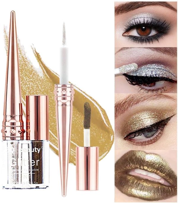 White Silver Colorful Sparkly Eye Makeup Glitter