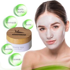 White Tea Mud Mask - 100 ml, Antioxidant Facial Treatment, Smoothes Fine Lines