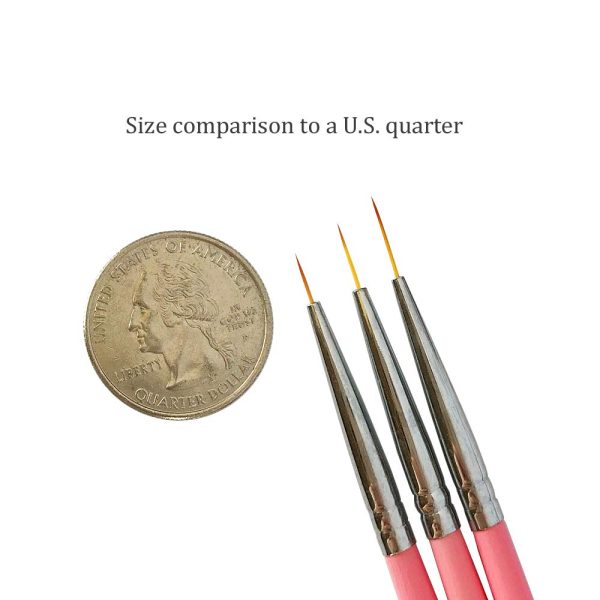 Winstonia Super Fine Nail Art Brush Set for Thin Lines, Tiny Details