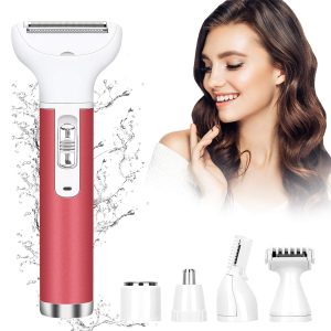 Women Electric Shaver - 5 in 1 Rechargable Wet & Dry Beauty Tool