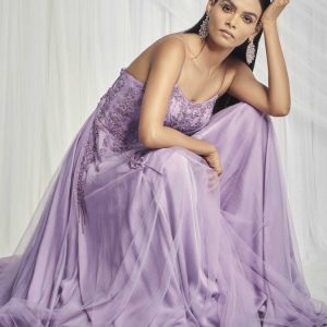 Women Girls Design Large Luxury Baroque Amethyst Bride Bridesmaid