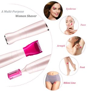 Women's Bikini Trimmer 3in1 Painless Multi Grooming Kit