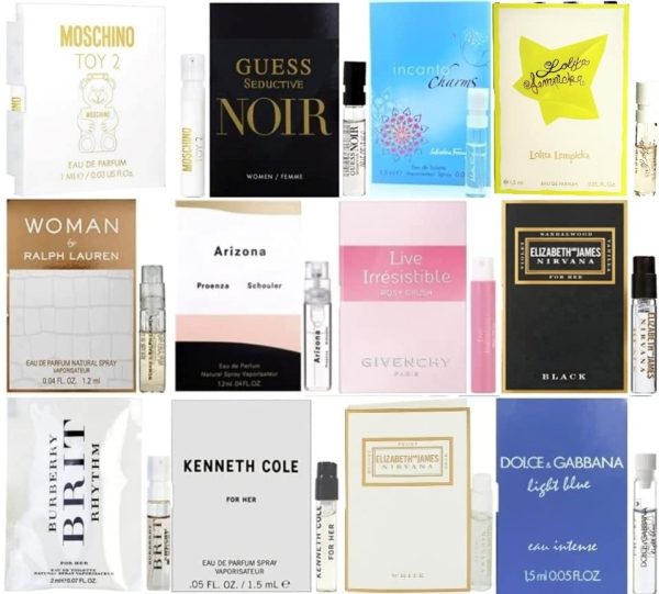 Women's Perfume Sampler Lot x 12 Sample Vials