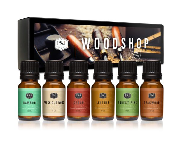 Woodshop Set of 6 Premium Grade Fragrance Oils