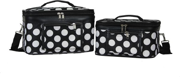 World Traveler Women's 2-Piece Cosmetic Case Set