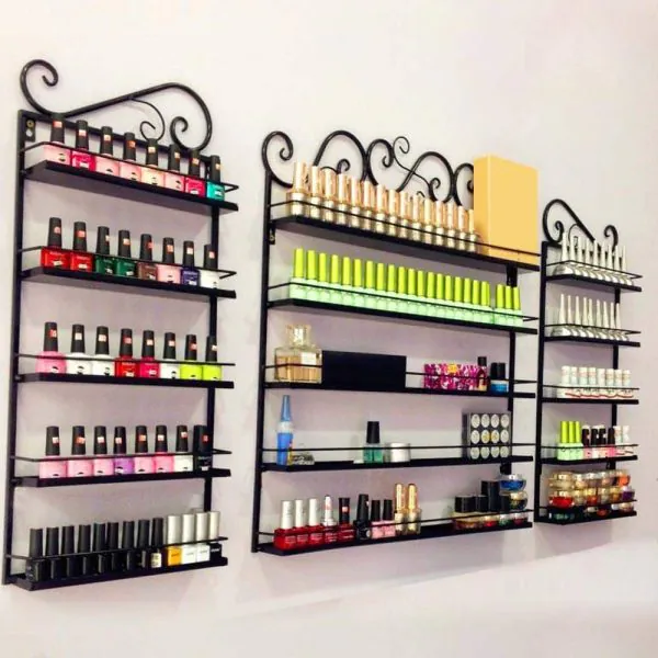 Organize Your Nail Polish with the Yaheetech 3PCS Nail Polish Wall Rack – 5 Layer Organizer for Over 200 Bottles