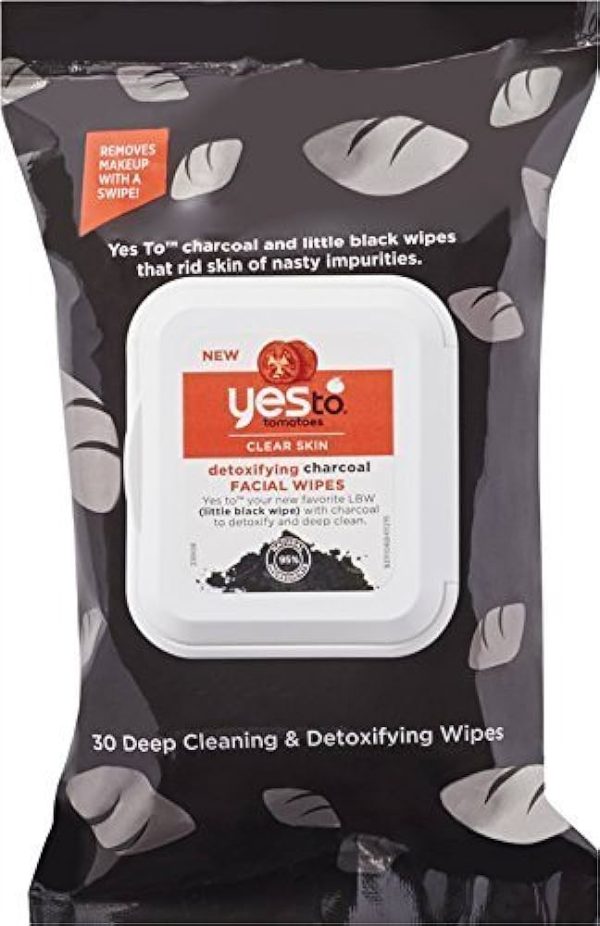 Yes To Tomatoes Clear Skin Detoxifying Charcoal Facial Wipes for All Skin Types