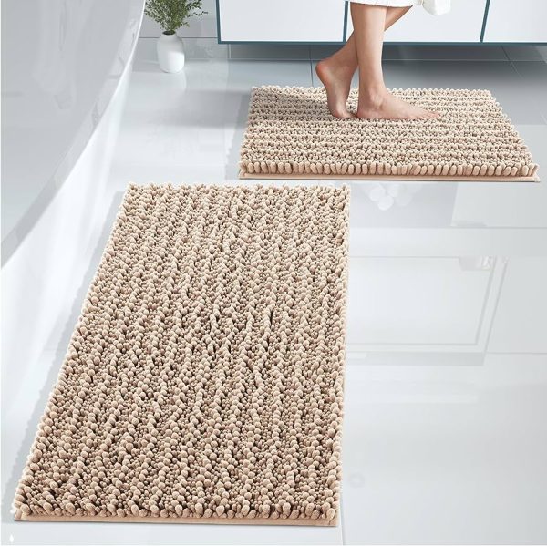 Yimobra Chenille Bathroom Rugs Sets 2 Piece