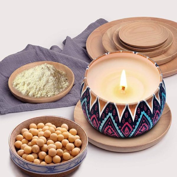 YINUO LIGHT Scented Candles Gift Set, 100% Soy Wax Portable Travel Tin Candles