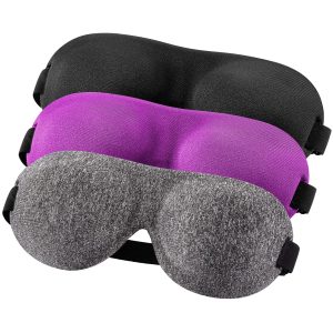 YIVIEW Sleep Mask Pack of 3, Lightweight and Comfortable