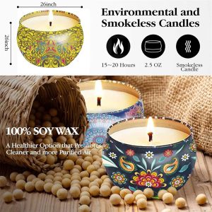 YYHC Aromatherapy Scented Candles Essential Oils Natural Soy Wax