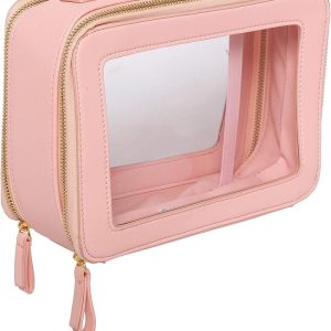 Durable Makeup Organizer Bag with Adjustable Foam Divider (Black Quilted)  SEO Description: