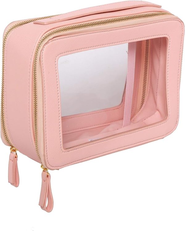 Durable Makeup Organizer Bag with Adjustable Foam Divider (Black Quilted) SEO Description: