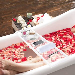 ZXMOTO Clear Bathtub Caddy Tray 33 Inch